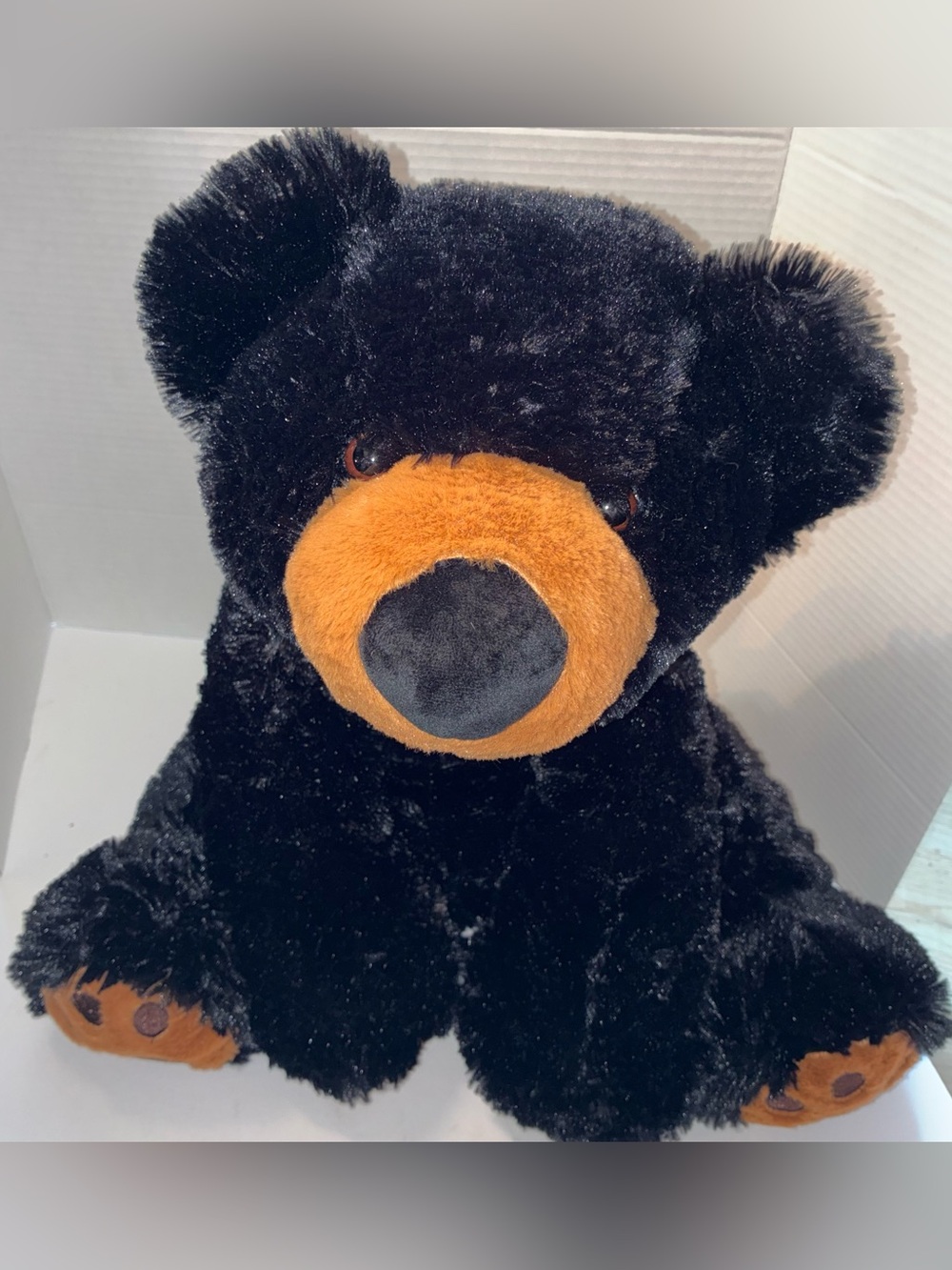 Vintage RARE Toys “R” Us Black Bear Plush Floppy Embroidered Jumbo